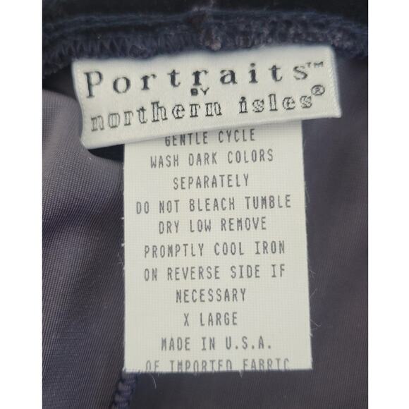 Portraits By Northern Isles Skirt Womens X-Large Velvet Long Twilight Navy NWT - Picture 6 of 8